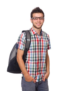 sırt çantası ile öğrenci