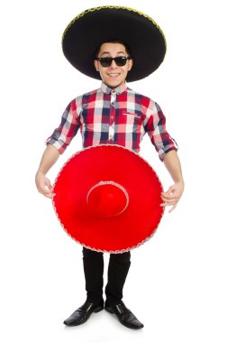 Fötr şapka ile komik Meksika