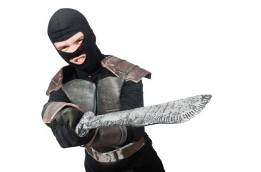 Beyaz bıçaklı ninja.