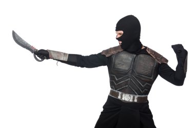 Beyaz bıçaklı ninja.