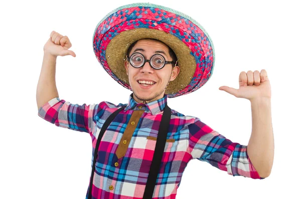 Rolig mexikanska med sombrero i koncept — Stockfoto