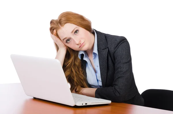 Mujer empresaria en concepto de negocio — Foto de Stock