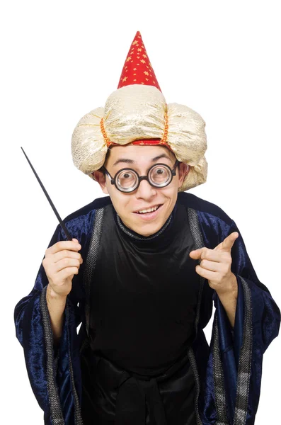 Funny wise wizard isolated on the white — Stock Photo, Image