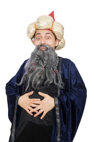 Funny wise wizard isolated on the white — Stock Photo, Image