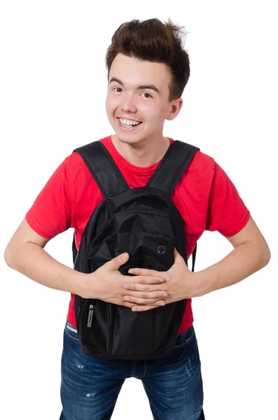 Mann mit Rucksack — Stockfoto