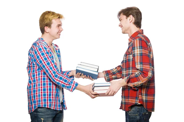 Jovem estudante com livros — Fotografia de Stock