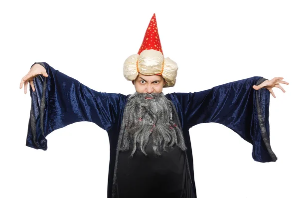 Funny wise wizard isolated on the white — Stock Photo, Image