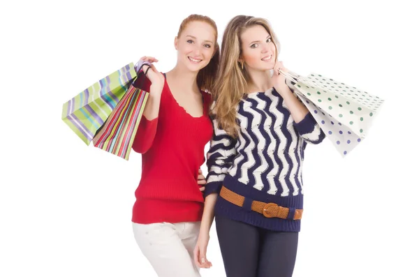 Friends with shopping bags — Stock Photo, Image