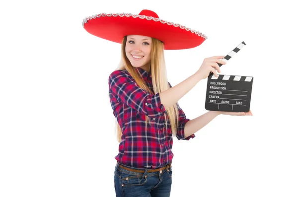 Grappige Mexicaanse met sombrero — Stockfoto