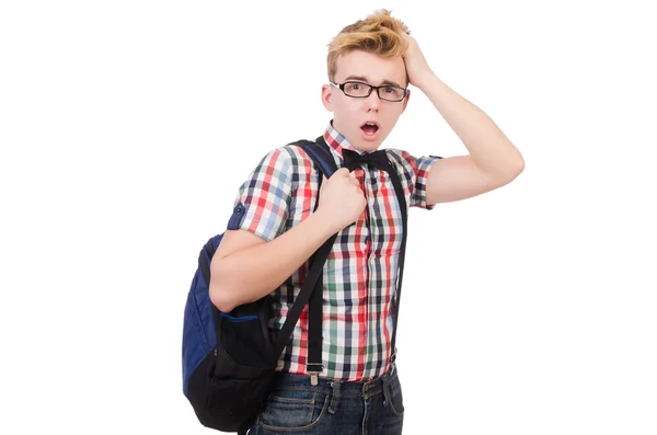 Hombre con mochila —  Fotos de Stock