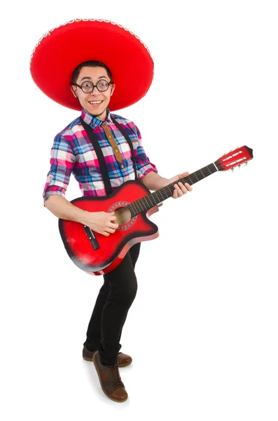 Rolig mexikanska med sombrero — Stockfoto