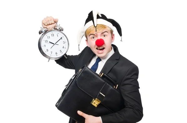 Zakenman clown in grappige concept — Stockfoto