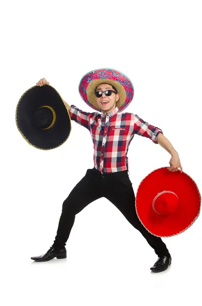 Grappig Mexicaans met sombrero in concept — Stockfoto