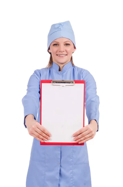 Young doctor isolated on the white — Stock Photo, Image