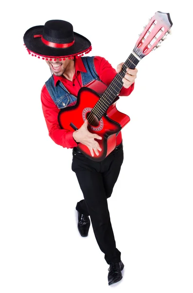 ギターをつけてる男 — ストック写真
