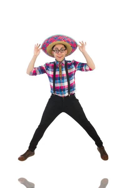 Lustiger Mexikaner mit Sombrero — Stockfoto