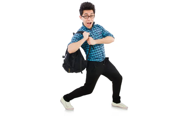 Schüler mit Rucksack — Stockfoto