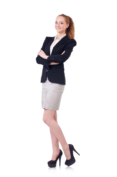 Businesswoman isolated on the white background — Stock Photo, Image