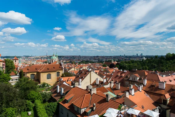 View of Prague on bright summer day — Stock Photo, Image