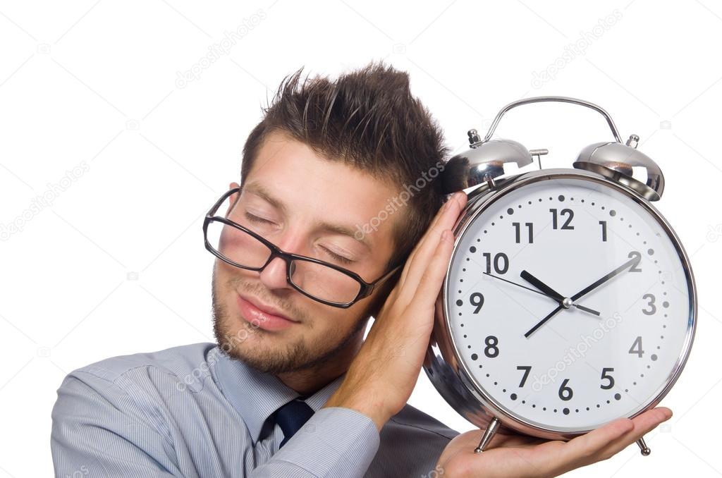Man with clock