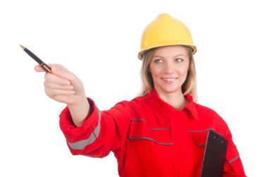 Endüstriyel konsept kadın beyaz