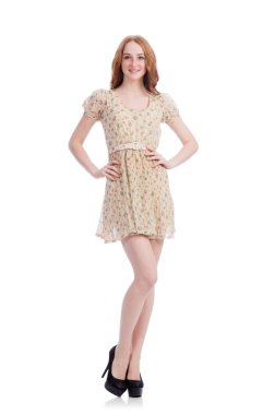 Moda elbiseli kadın