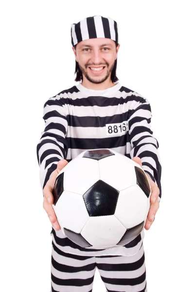 Prison inmate isolated on the white background — Stock Photo, Image