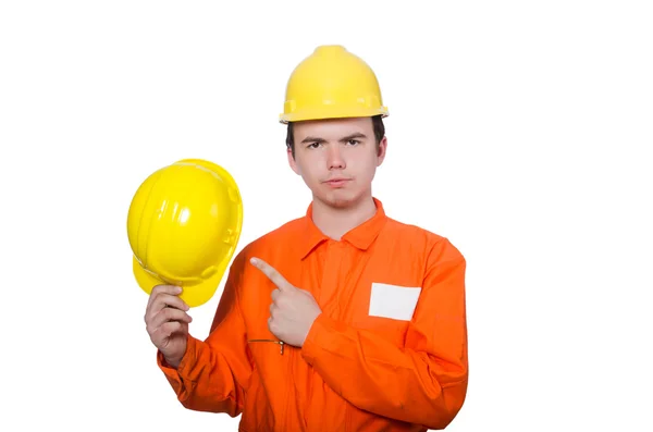 Industrial worker isolated on the white background — Stock Photo, Image