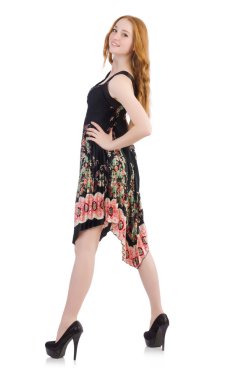 Moda elbiseli kadın