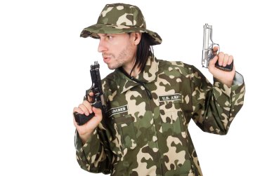 Askeri konseptte komik asker