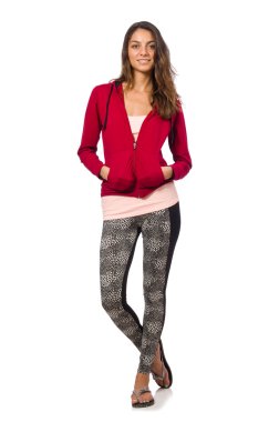 Eğitimli kadın beyazlar içinde.