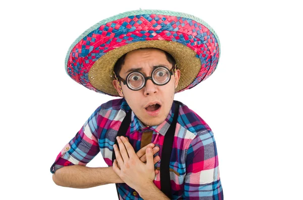 Mexicano engraçado com sombrero em conceito — Fotografia de Stock