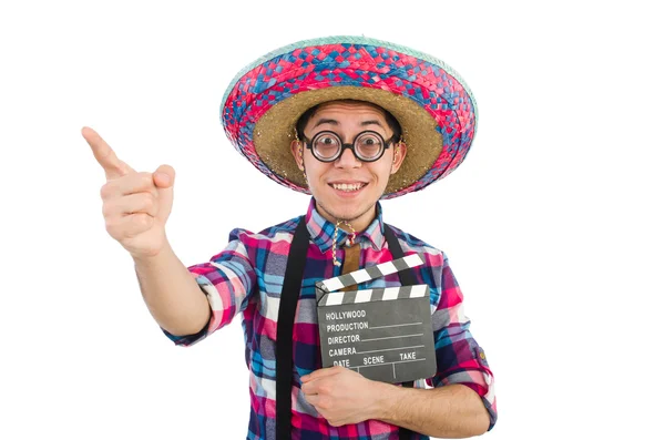 Divertente messicano con sombrero in concetto — Foto Stock