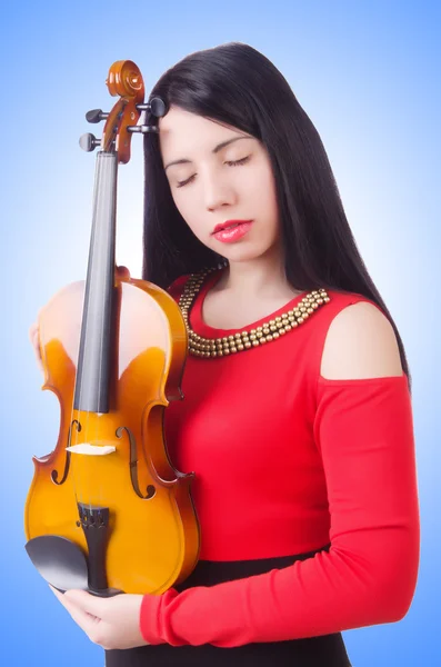 Young girl with violin — Stock Photo, Image