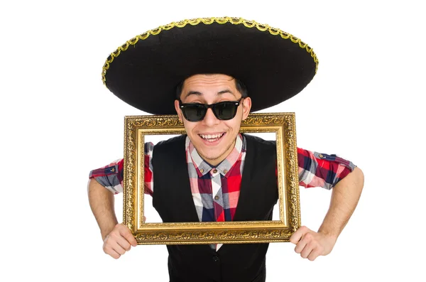 Mexicano engraçado com sombrero em conceito — Fotografia de Stock