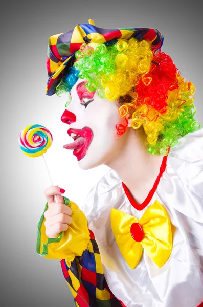 Clown mit Lutschern — Stockfoto