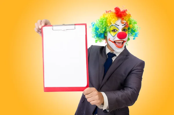 Funny Businessman clown — Stock Photo, Image