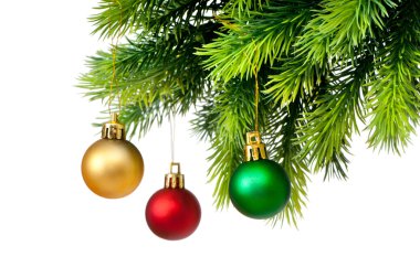 Noel süslemeleri beyazların üzerinde izole.