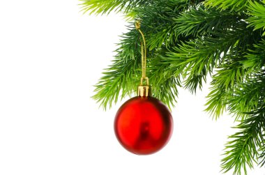 Noel süslemeleri beyazların üzerinde izole.