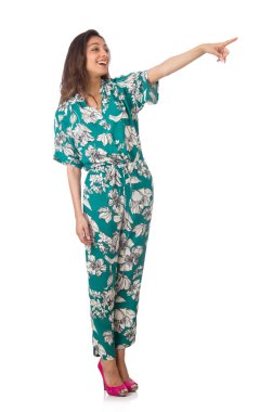 kadın sanal düğmesine basarak