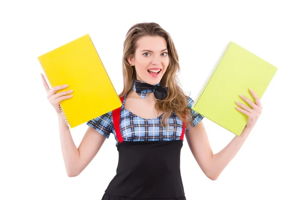 Young student isolated on the white — Stock Photo, Image