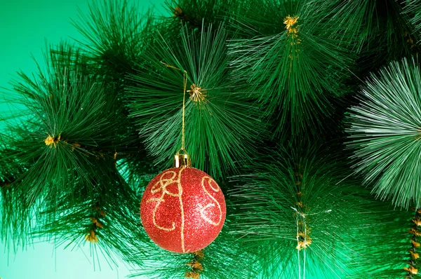 Christmas decoration on the fir tree — Stock Photo, Image