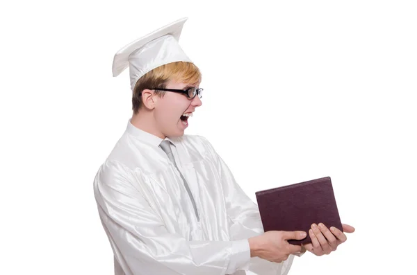 Young student isolated on the white — Stock Photo, Image