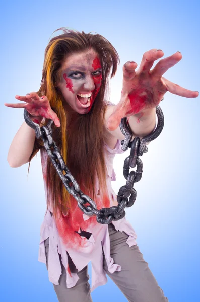 Woman vampire Halloween concept — Stock Photo, Image