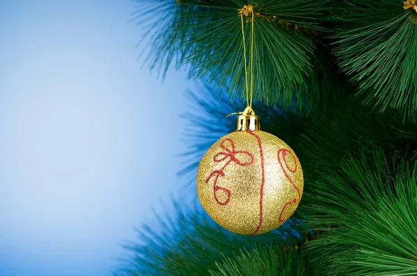 Christmas decoration on the fir tree — Stock Photo, Image