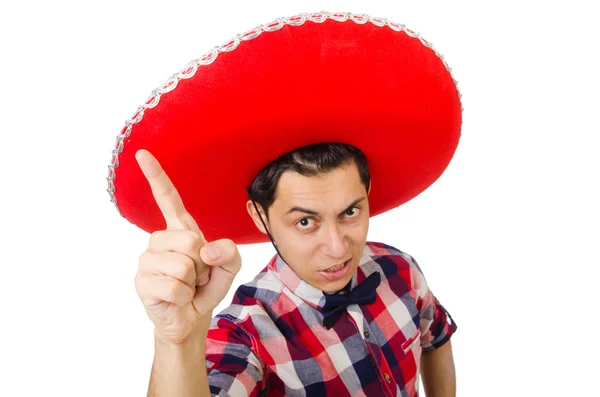 Divertido mexicano con sombrero en concepto — Foto de Stock