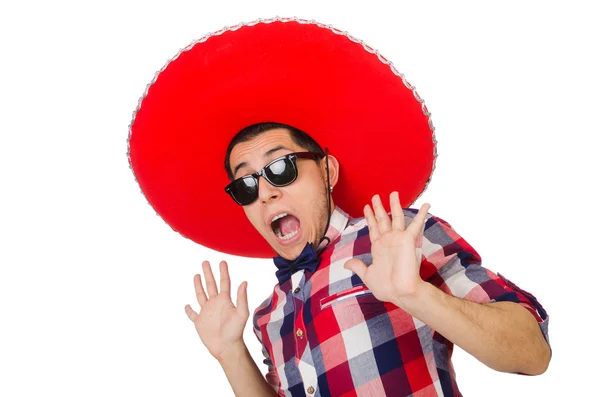 Mexicano engraçado com sombrero em conceito — Fotografia de Stock