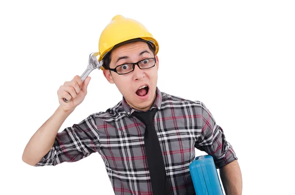 Industrial worker isolated on the white background — Stock Photo, Image