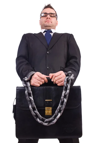 Businessman with chain — Stock Photo, Image