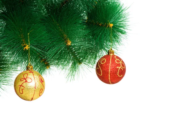 Weihnachtsdekoration isoliert auf dem weißen — Stockfoto